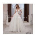 Sleeveless Ball Gown Lace Appliques bride long classic wedding dress